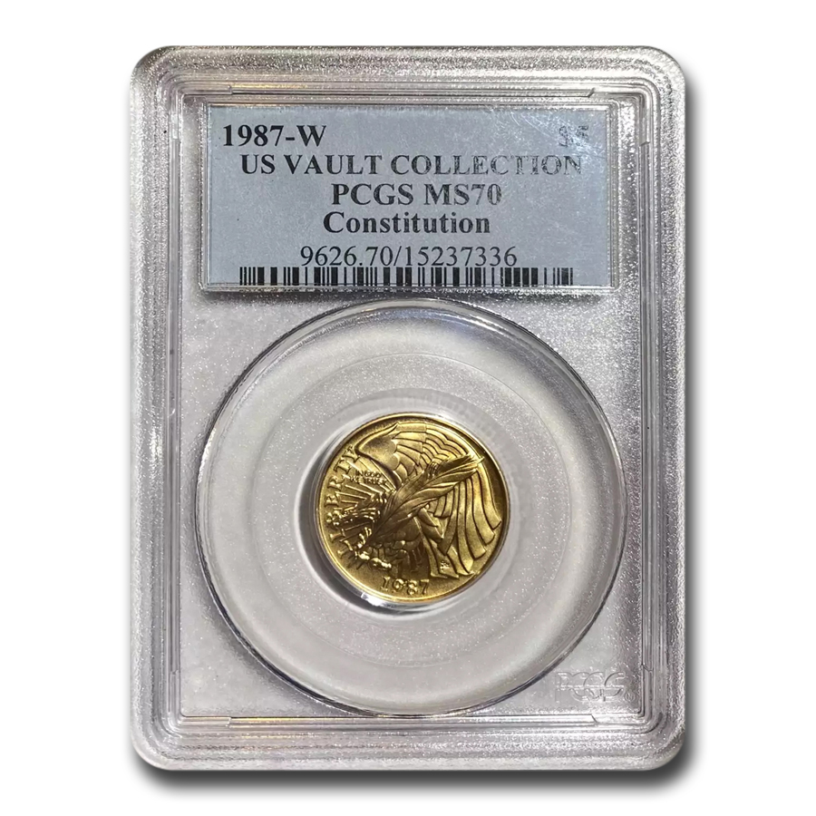 Buy 1987-W Gold $5 Commem Constitution MS-70 PCGS - Click Image to Close