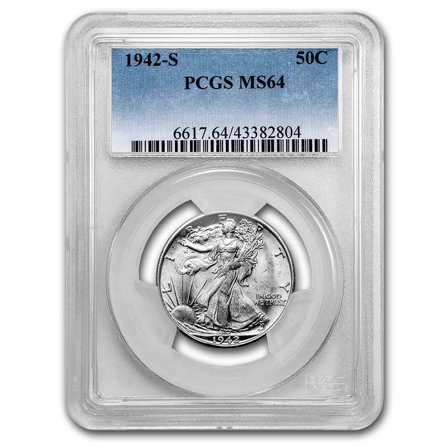 Buy 1942-S Walking Liberty Half Dollar MS-64 PCGS