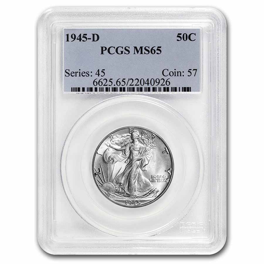 Buy 1945-D Walking Liberty Half Dollar MS-65 PCGS