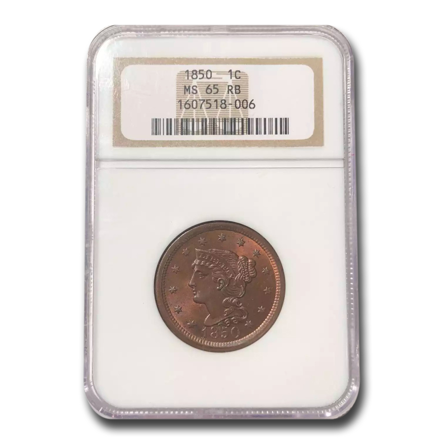 Buy 1850 Large Cent MS-65 NGC (Red/Brown)