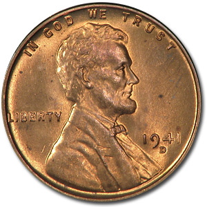 Buy 1941-D Lincoln Cent BU (Red)