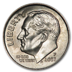 Buy 2007-P Roosevelt Dime BU - Click Image to Close