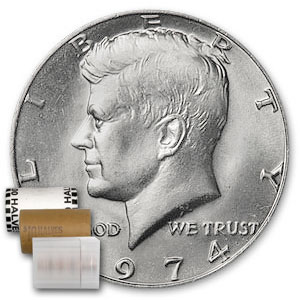 Buy 1974 Kennedy Half Dollar 20-Coin Roll BU