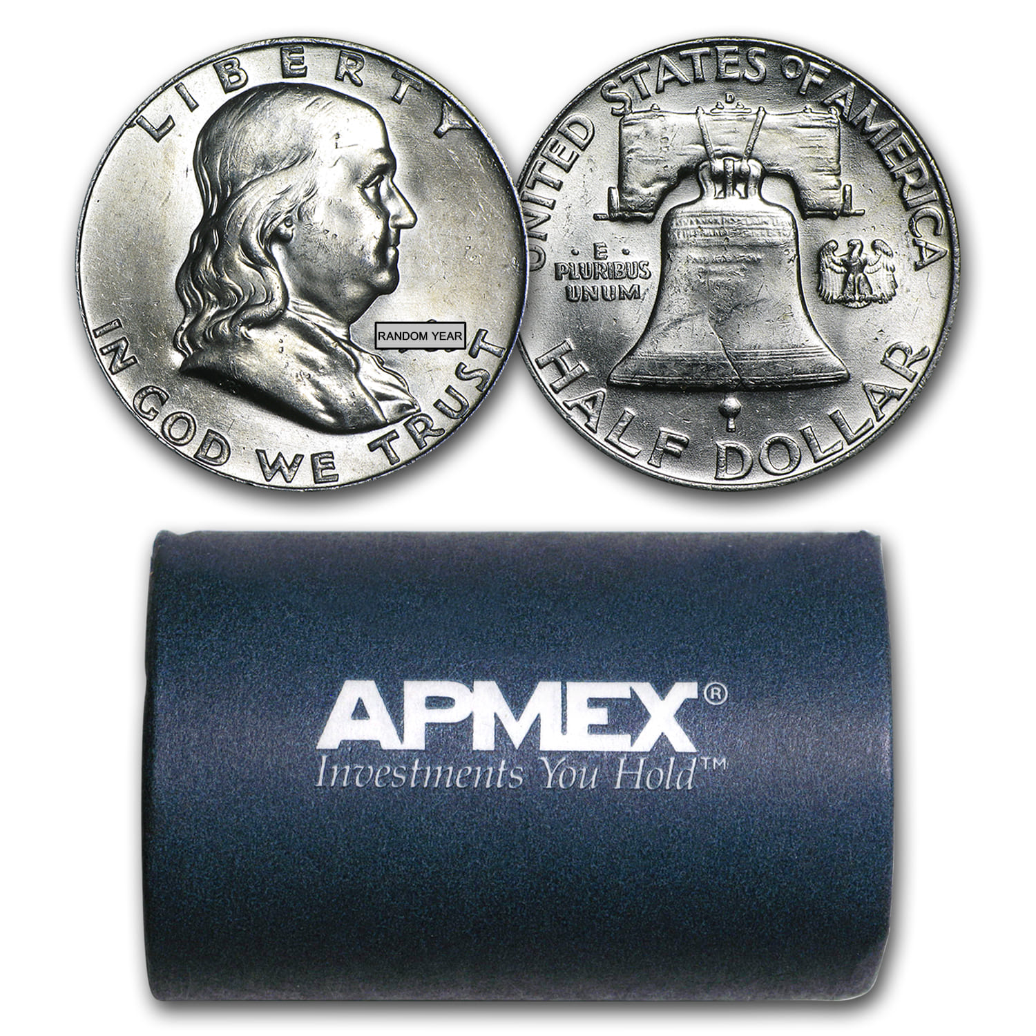 Buy 90% Silver Franklin Halves $10 20-Coin Roll BU