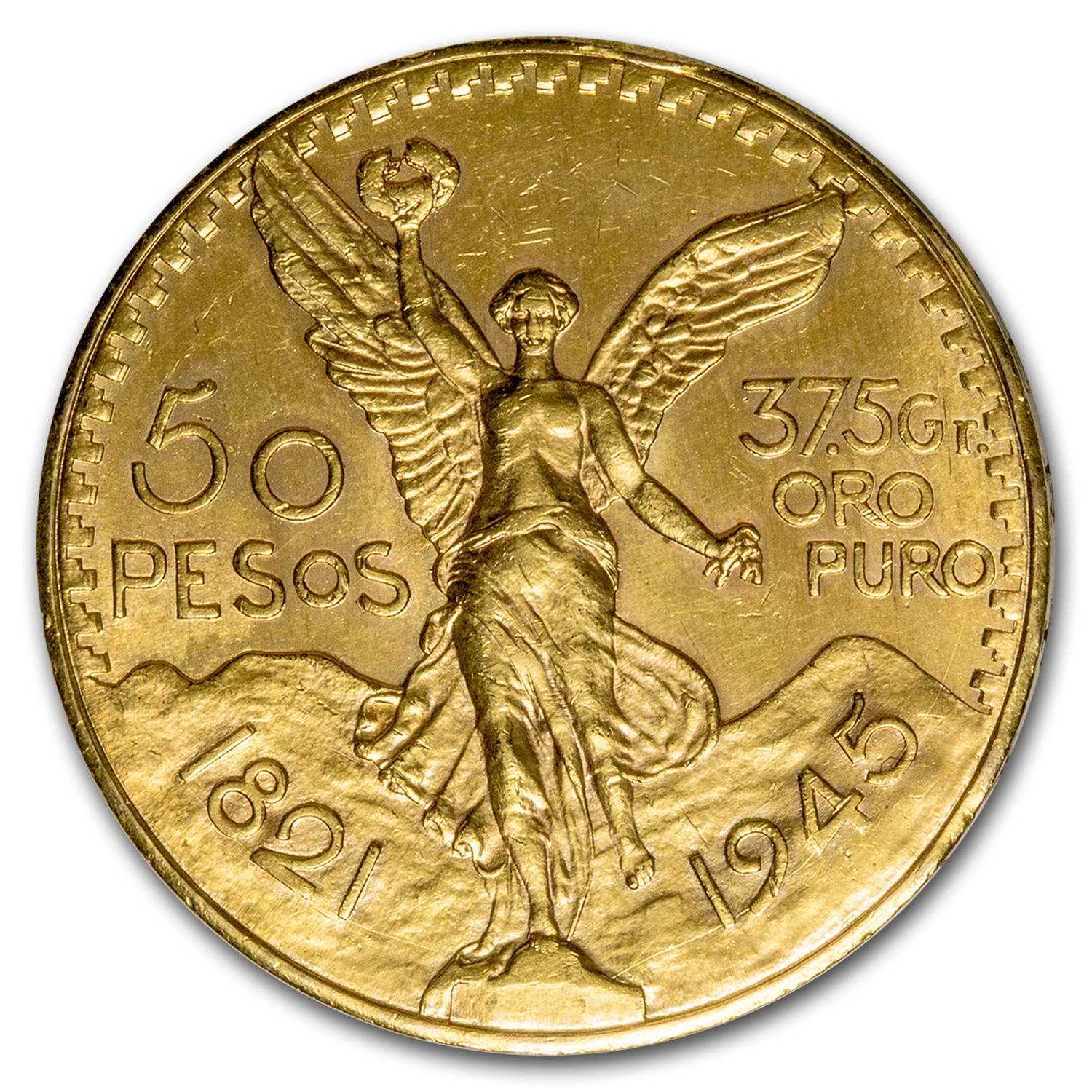 Buy 1945 Mexico Gold 50 Pesos AU - Click Image to Close