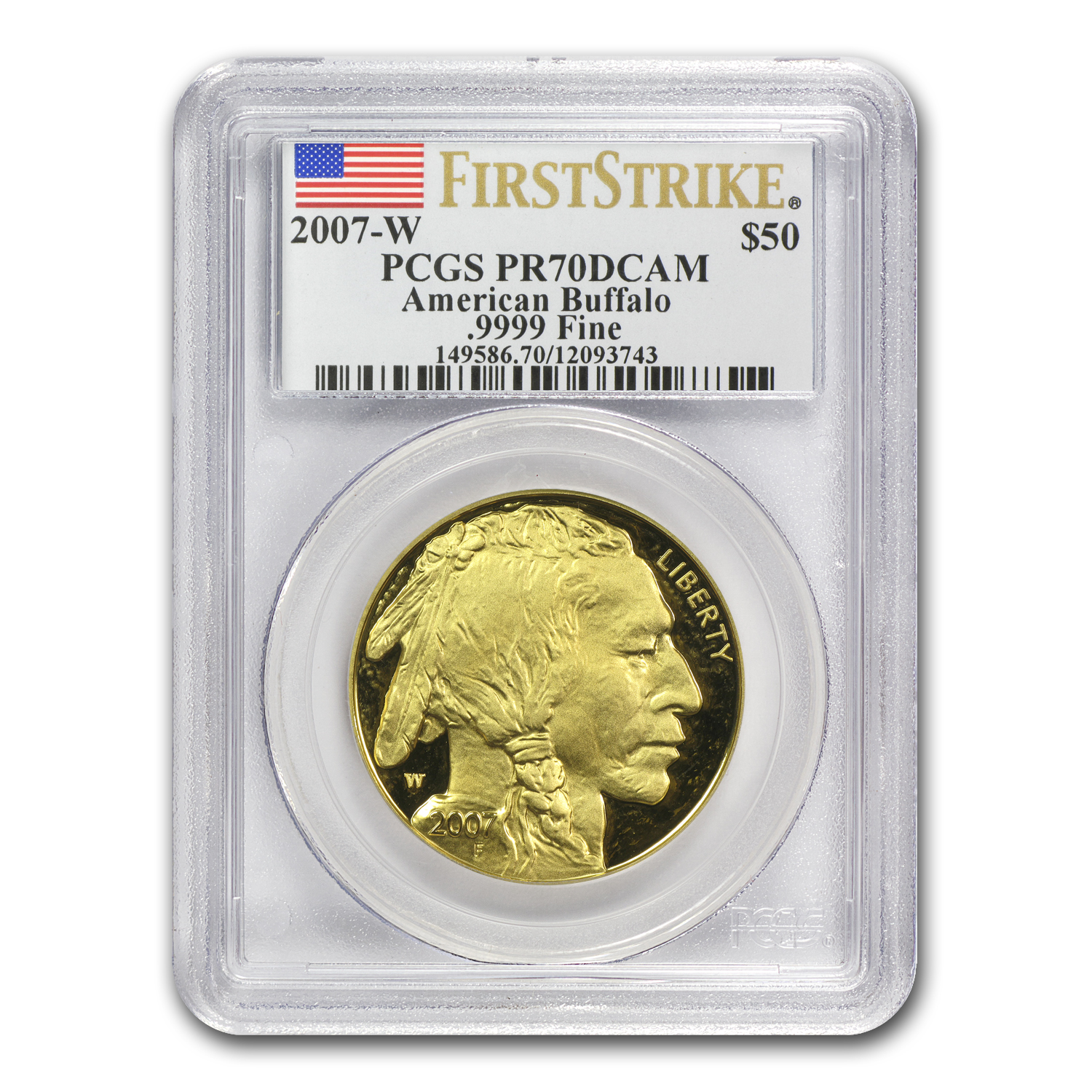 Buy 2007-W 1 oz Proof Gold Buffalo PR-70 PCGS (FirstStrike?)