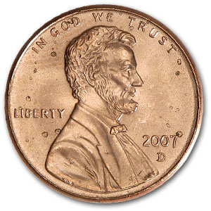 Buy 2007-D Lincoln Cent BU (Red)