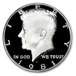 Buy 1981-S Type-I Kennedy Half Dollar 20-Coin Roll Proof