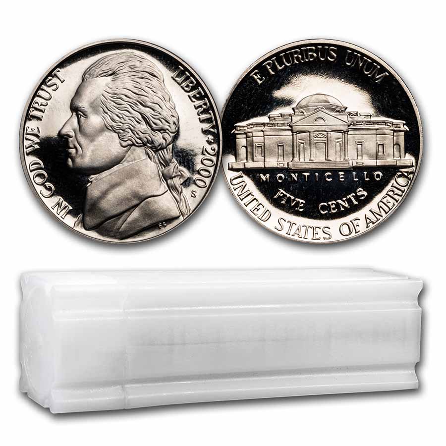 Buy 2000-S Jefferson Nickel 40-Coin Roll Proof