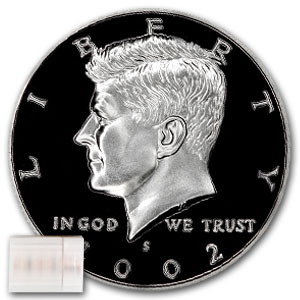 Buy 2002-S Kennedy Half Dollar 20-Coin Roll Proof