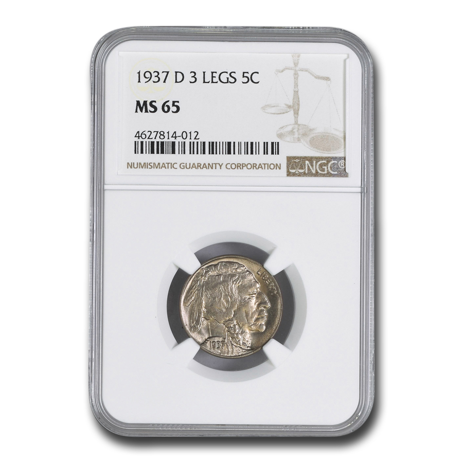 Buy 1937-D Three Legged Buffalo Nickel MS-65 NGC