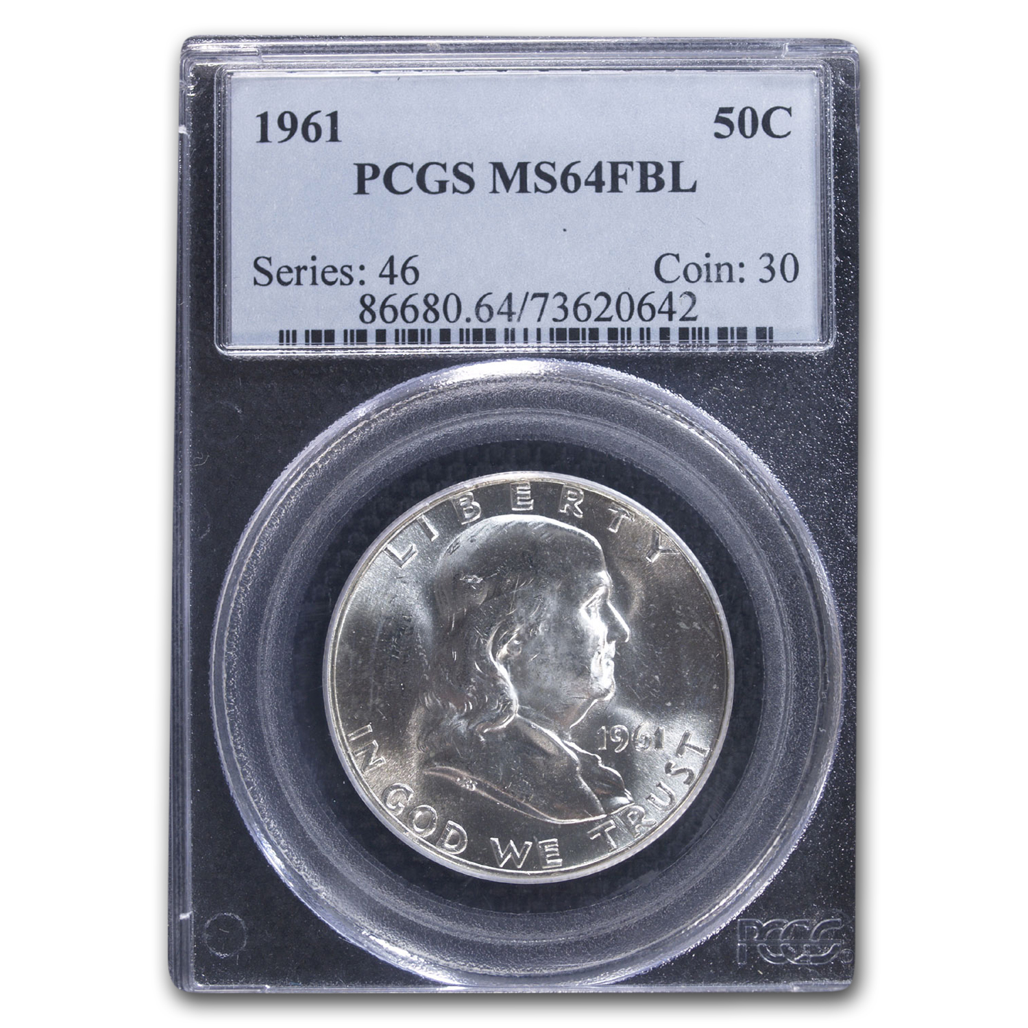 Buy 1961 Franklin Half Dollar MS-64 PCGS (FBL)