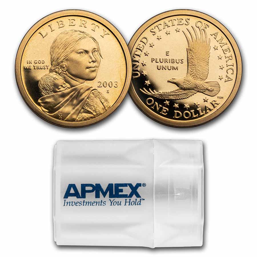 Buy 2003-S Sacagawea Dollar 20-Coin Roll Proof