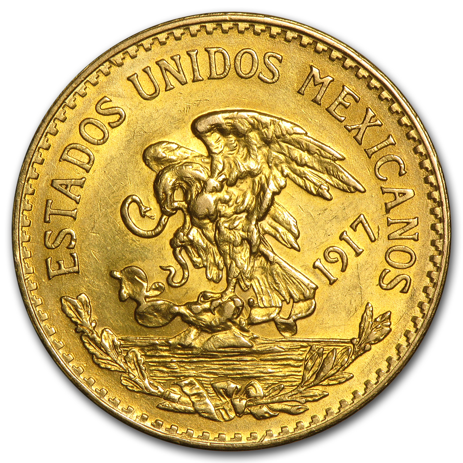 Buy 1917 Mexico Gold 20 Pesos AU