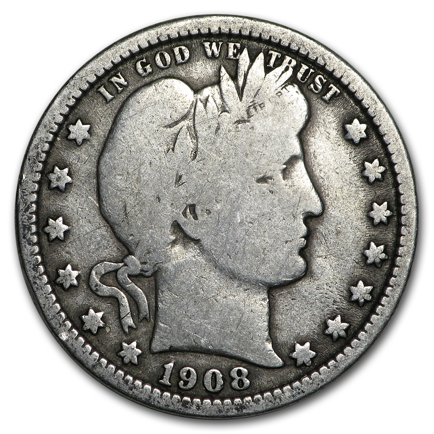 Buy 1908-O Barber Quarter Fine