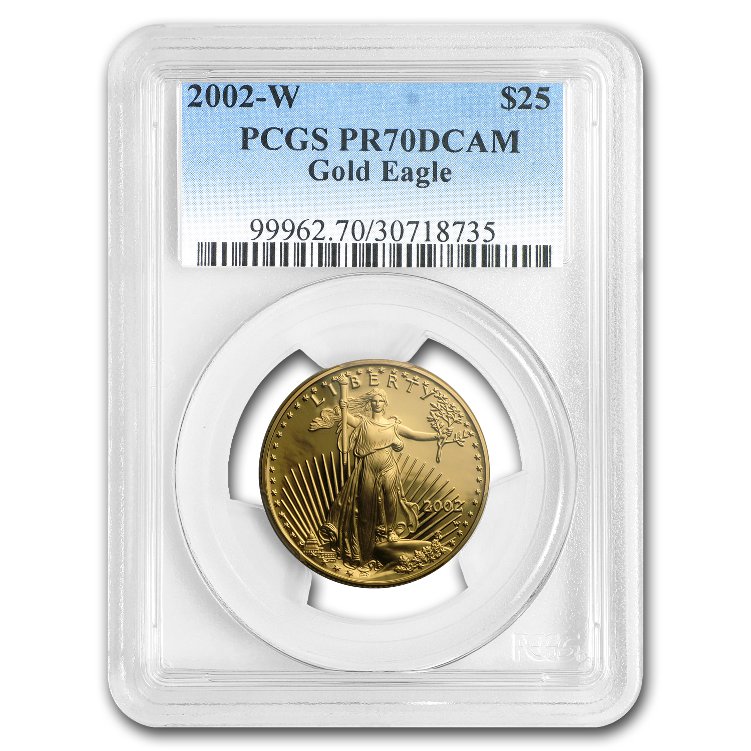 Buy 2002-W 1/2 oz Proof American Gold Eagle PR-70 PCGS