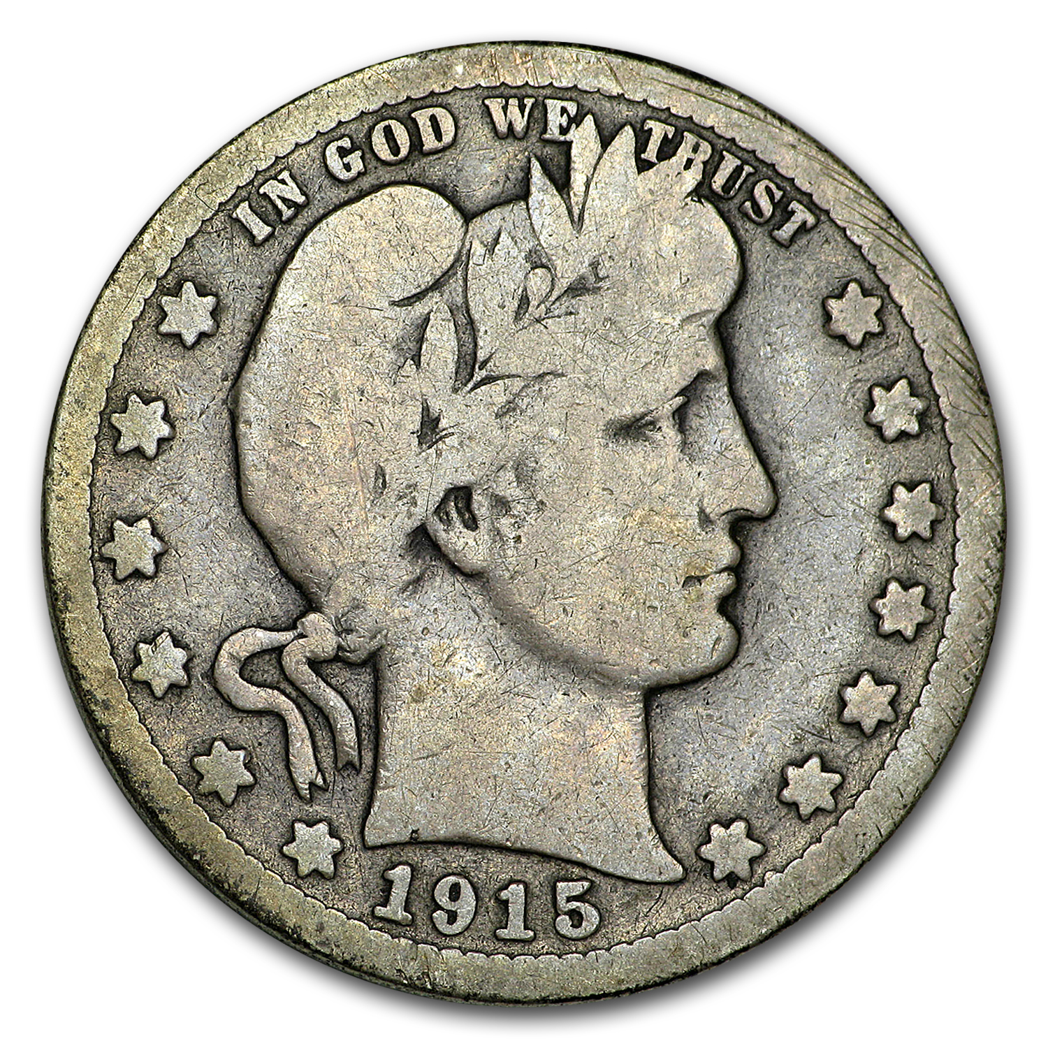 Buy 1915-S Barber Quarter VG