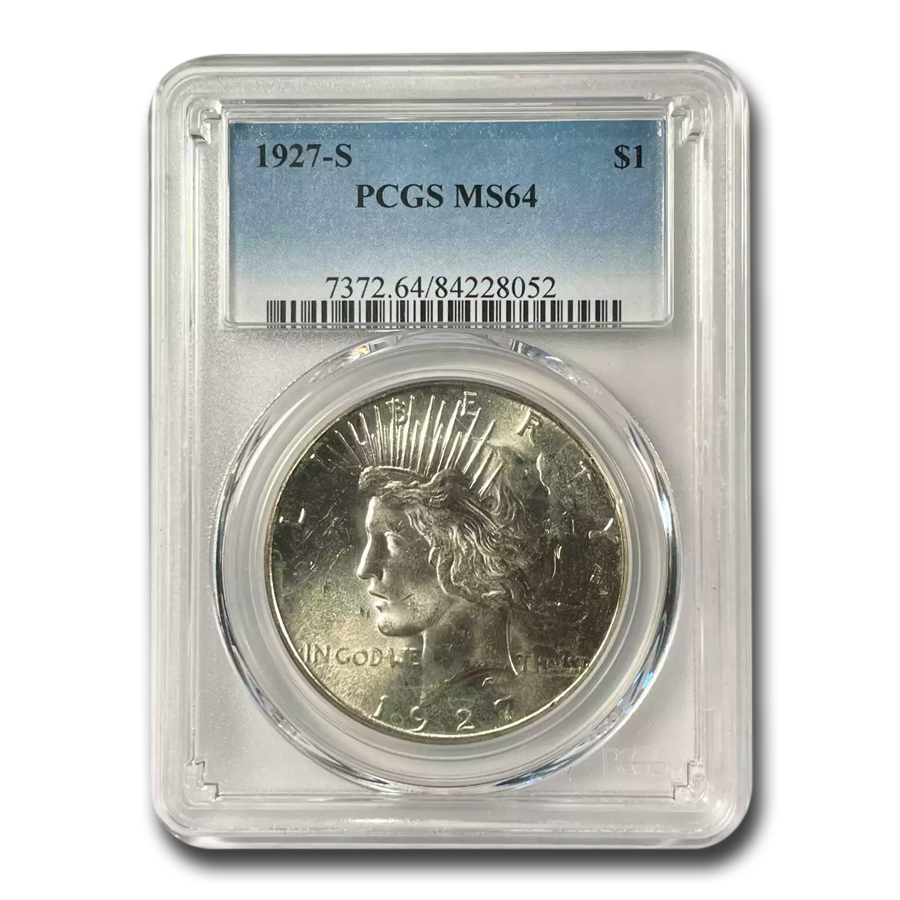 Buy 1927-S Peace Dollar MS-64 PCGS