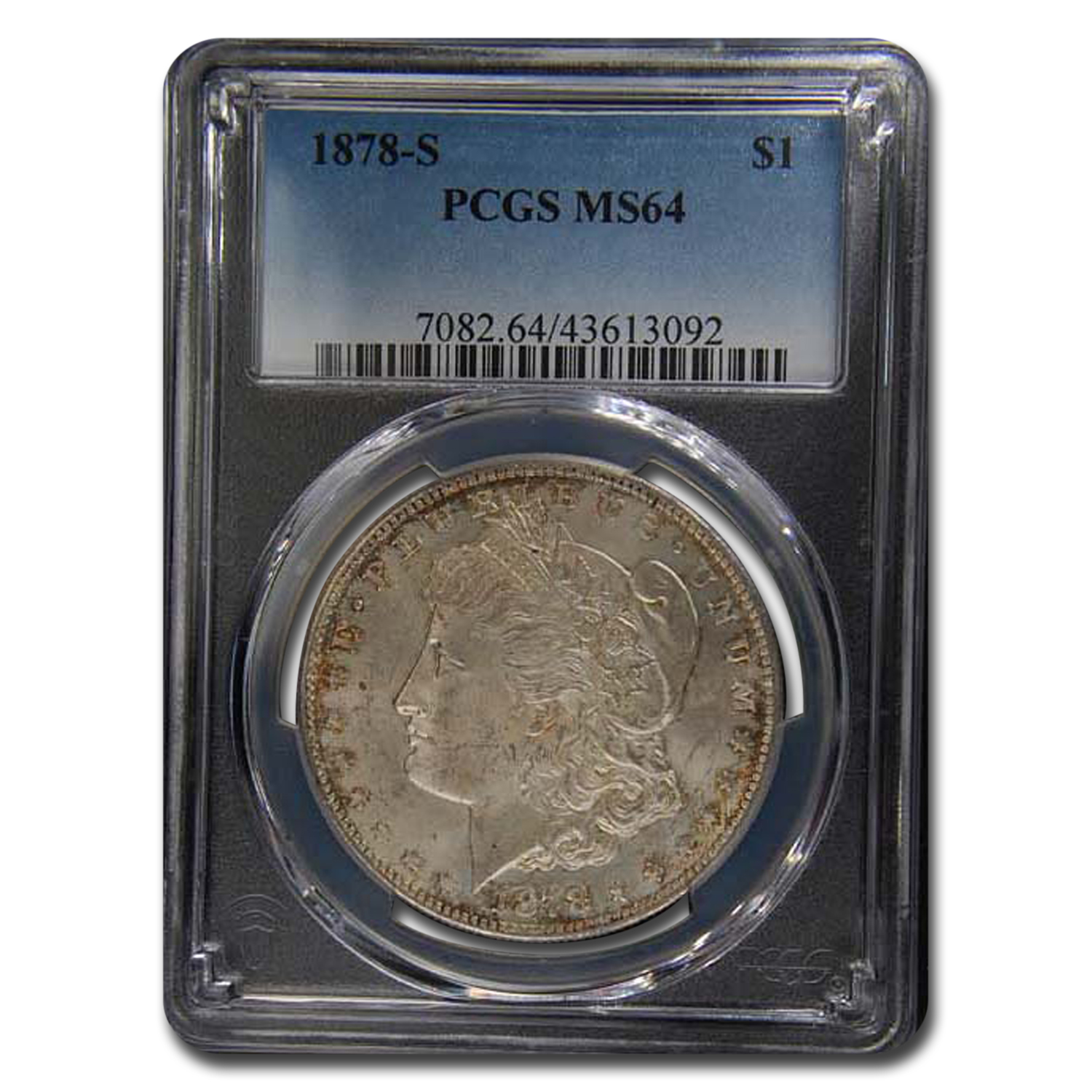 Buy 1878-S Morgan Dollar MS-64 PCGS (Toned)