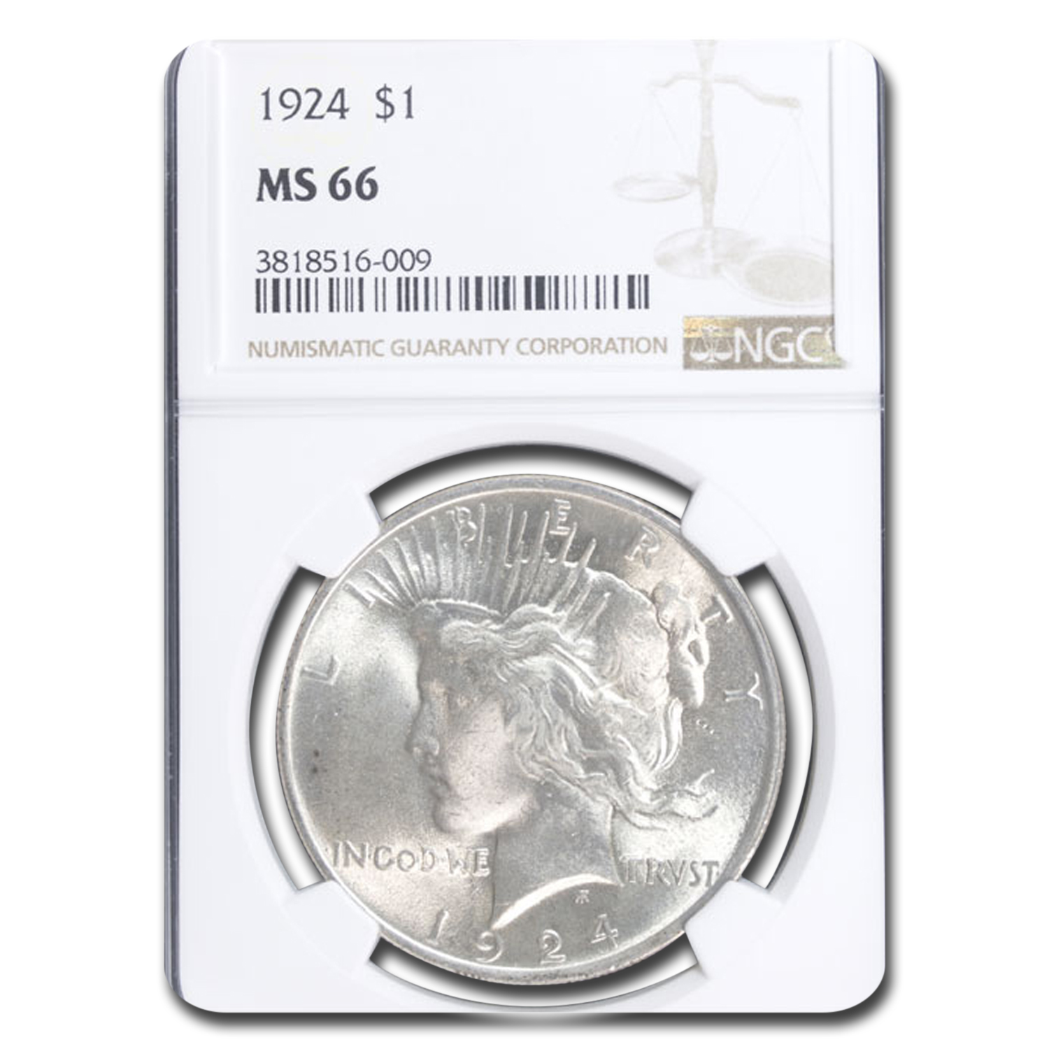 Buy 1924 Peace Dollar MS-66 NGC