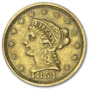 Buy 1851 $2.50 Liberty Gold Quarter Eagle XF - Click Image to Close