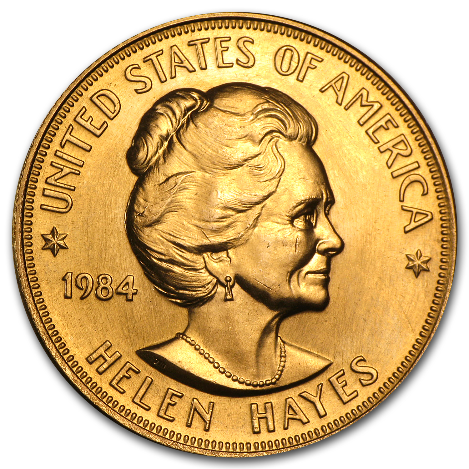 Buy U.S. Mint 1 oz Gold Commemorative Arts Medal Helen Hayes - Click Image to Close