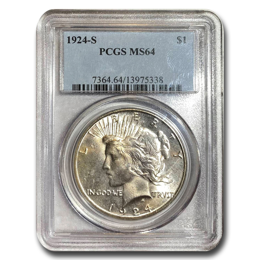 Buy 1924-S Peace Dollar MS-64 PCGS - Click Image to Close