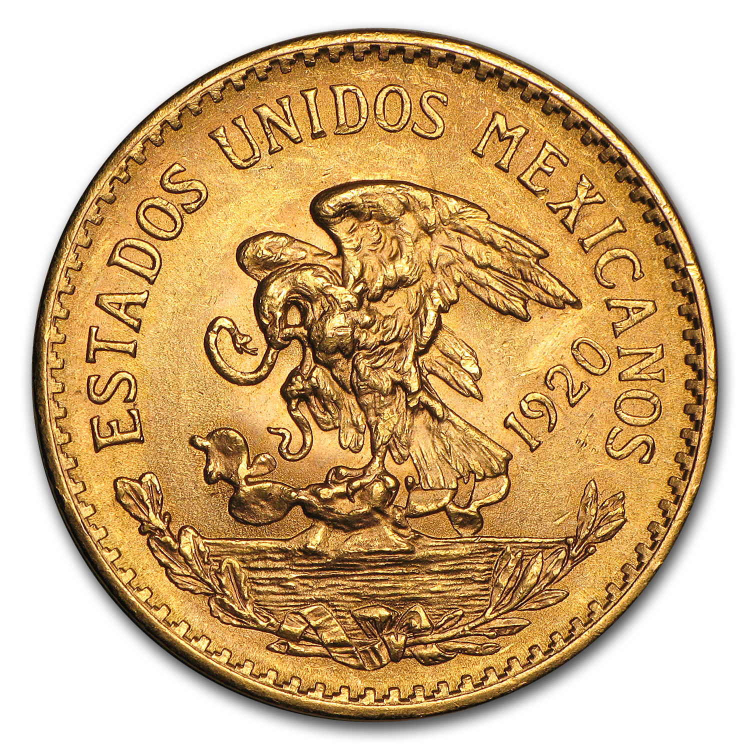 Buy 1920 Mexico Gold 20 Pesos AU