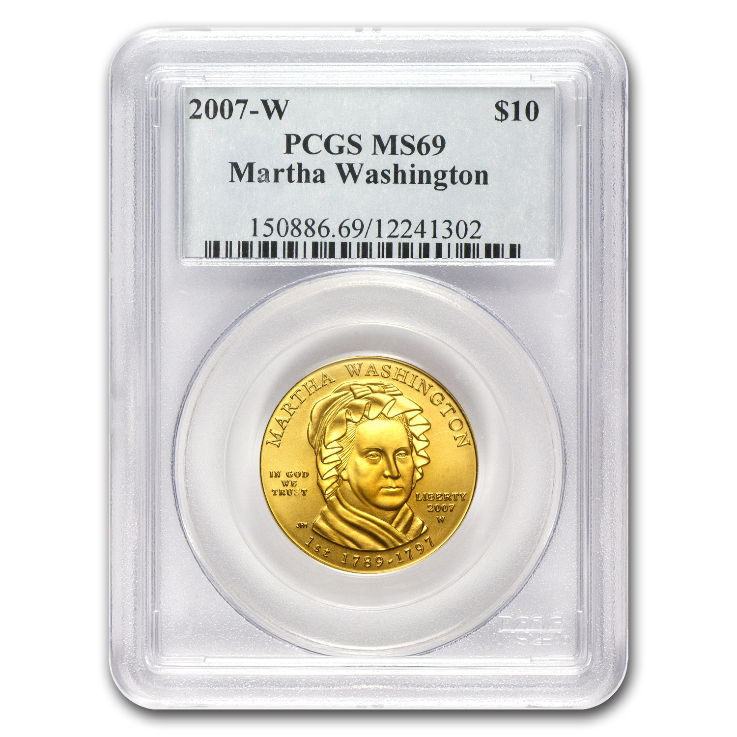 Buy 2007-W 1/2 oz Gold Martha Washington MS-69 PCGS - Click Image to Close