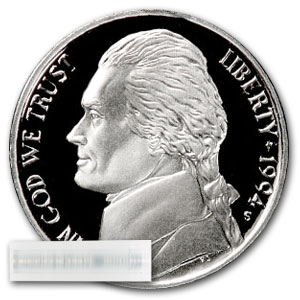 Buy 1994-S Jefferson Nickel 40-Coin Roll Proof
