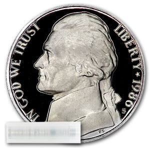 Buy 1986-S Jefferson Nickel 40-Coin Roll Proof
