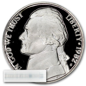 Buy 1982-S Jefferson Nickel 40-Coin Roll Proof