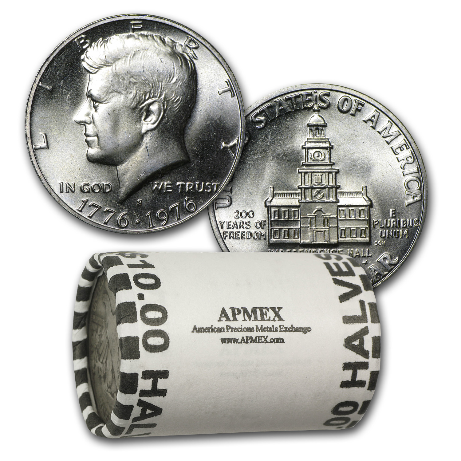 Buy 1976-S 40% Silver Kennedy Half Dollar 20-Coin Roll BU