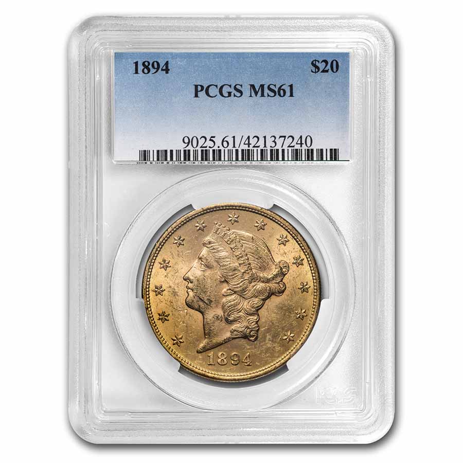 Buy 1894 $20 Liberty Gold Double Eagle MS-61 PCGS