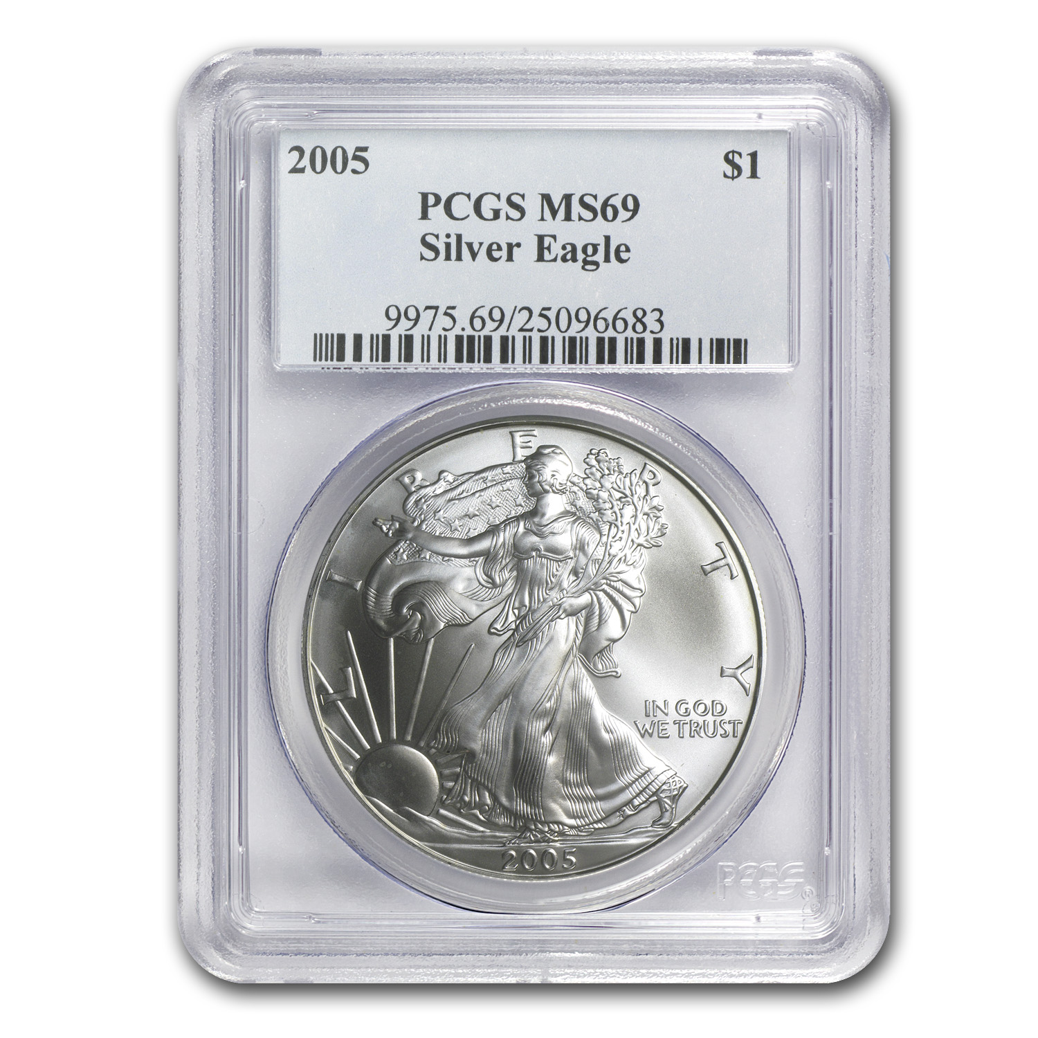 Buy 2005 American Silver Eagle MS-69 PCGS