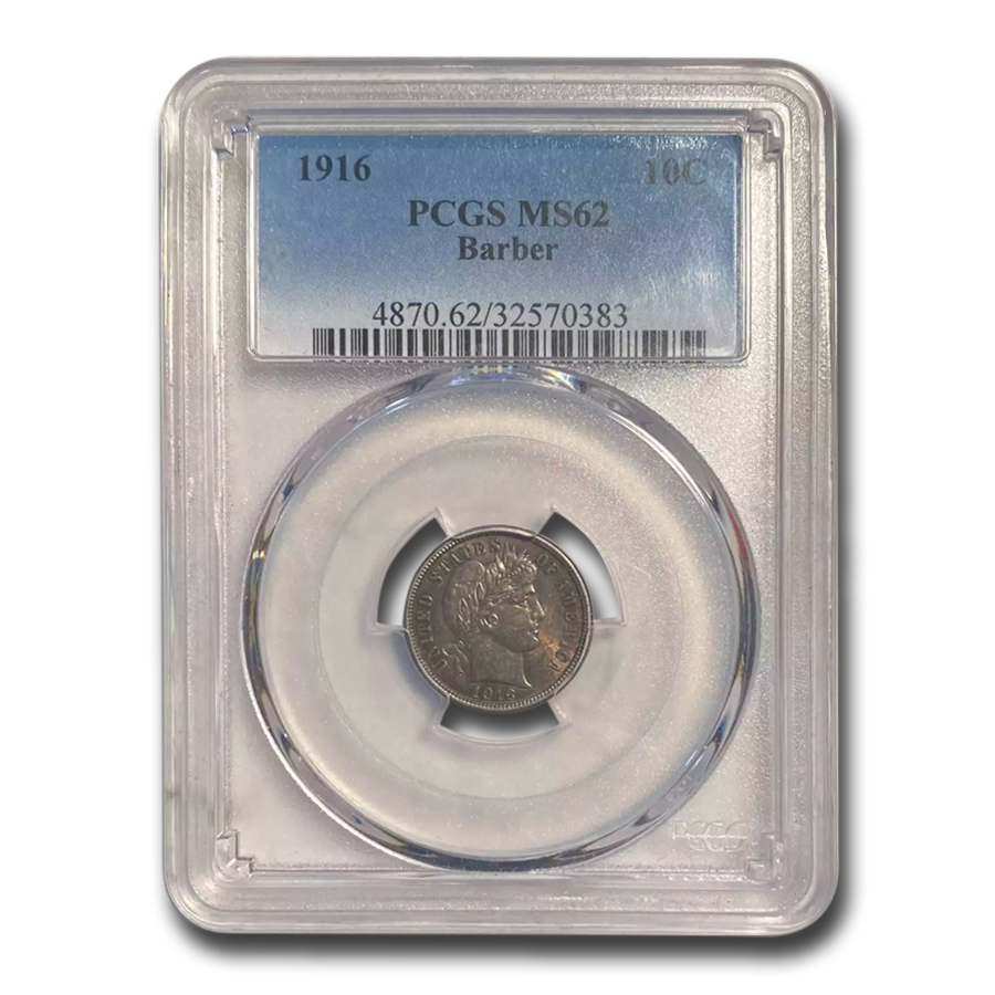 Buy 1916 Barber Dime MS-62 PCGS