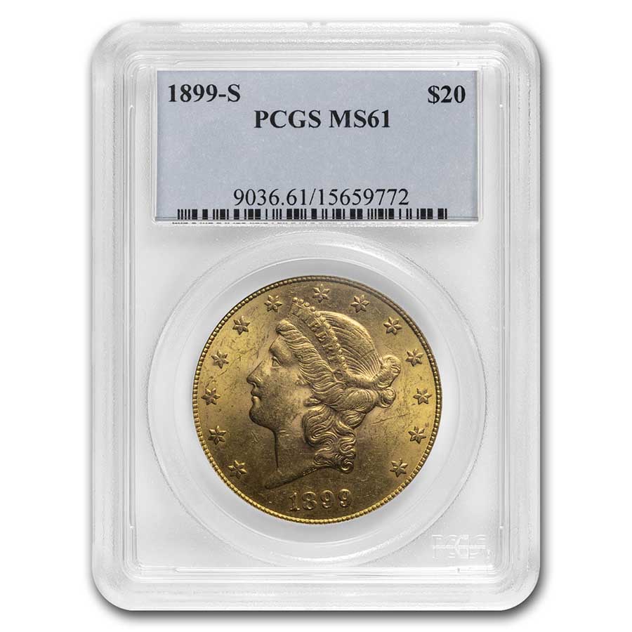 Buy 1899-S $20 Liberty Gold Double Eagle MS-61 PCGS