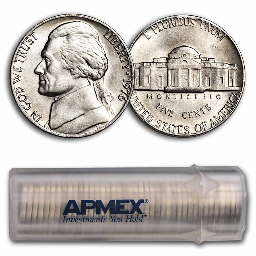 Buy 1976 Jefferson Nickel 40-Coin Roll BU