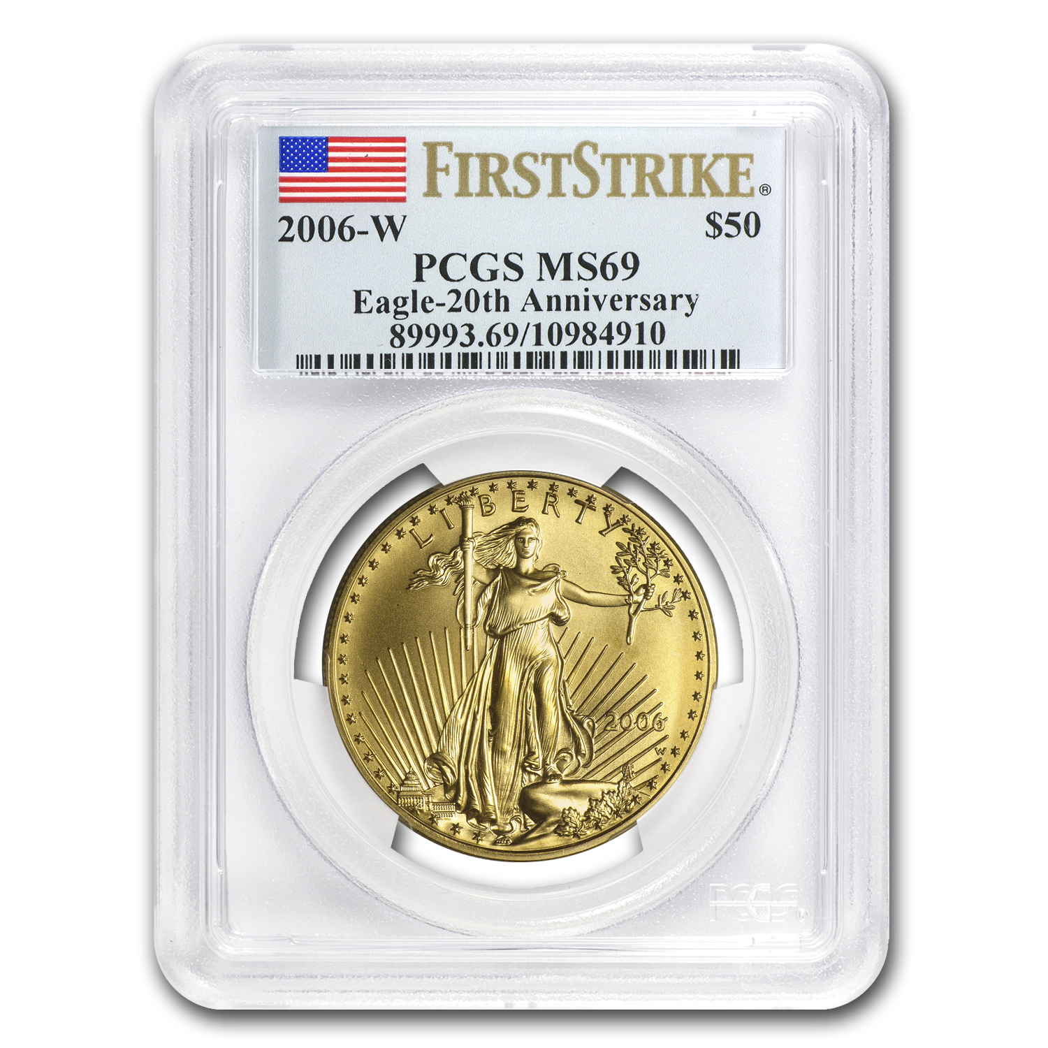 Buy 2006-W 1 oz Burnished Gold Eagle SP/MS-69 PCGS (FirstStrike?)