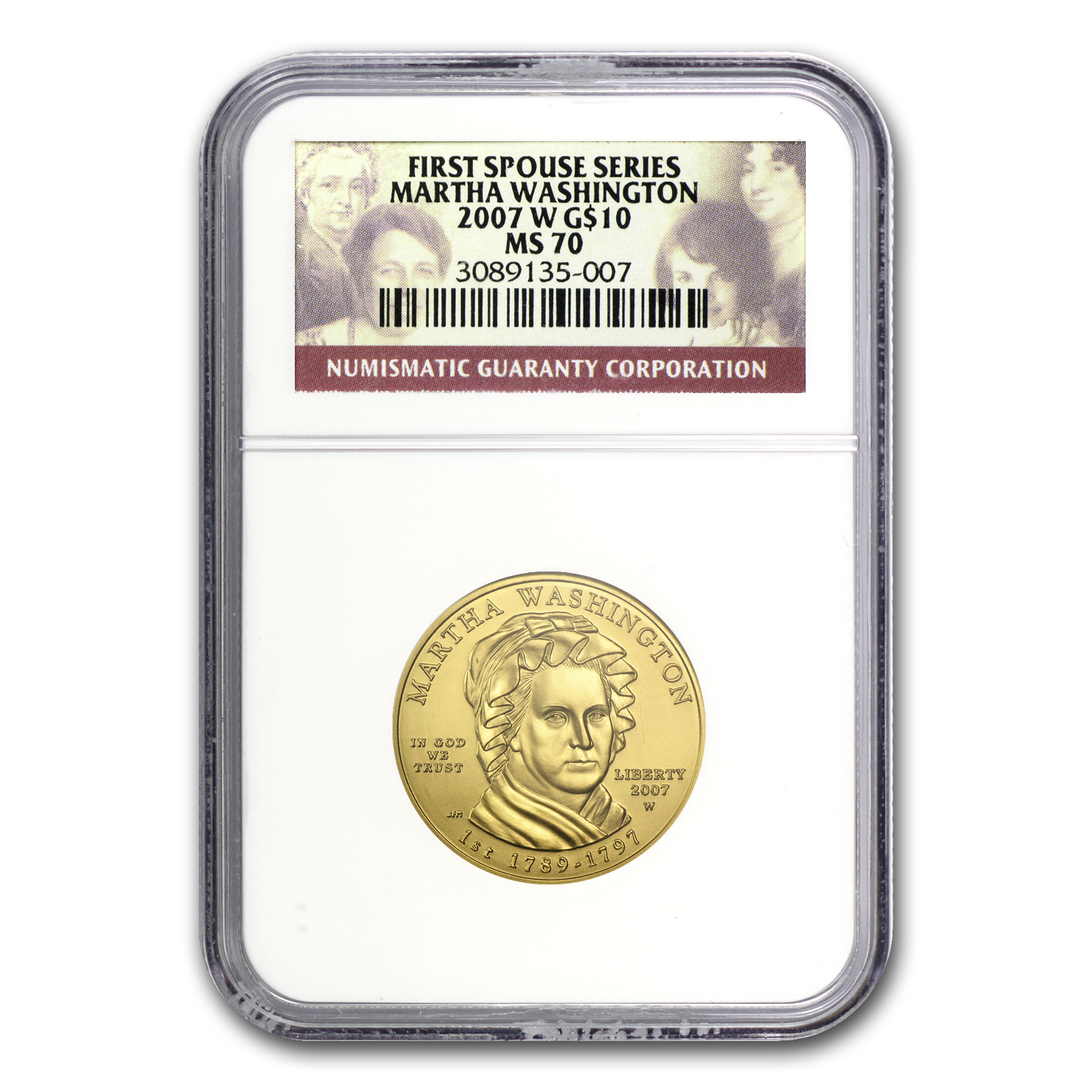Buy 2007-W 1/2 oz Gold Martha Washington MS-70 NGC