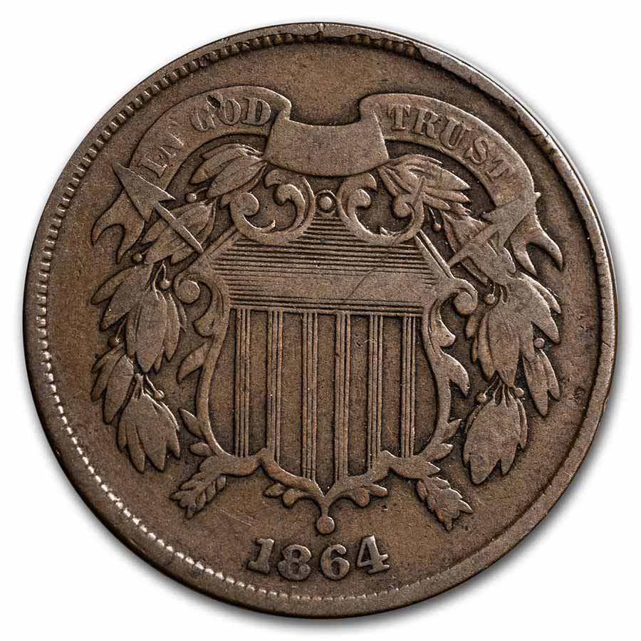 Buy 1864 Two Cent Piece VG (Rotated Rev)