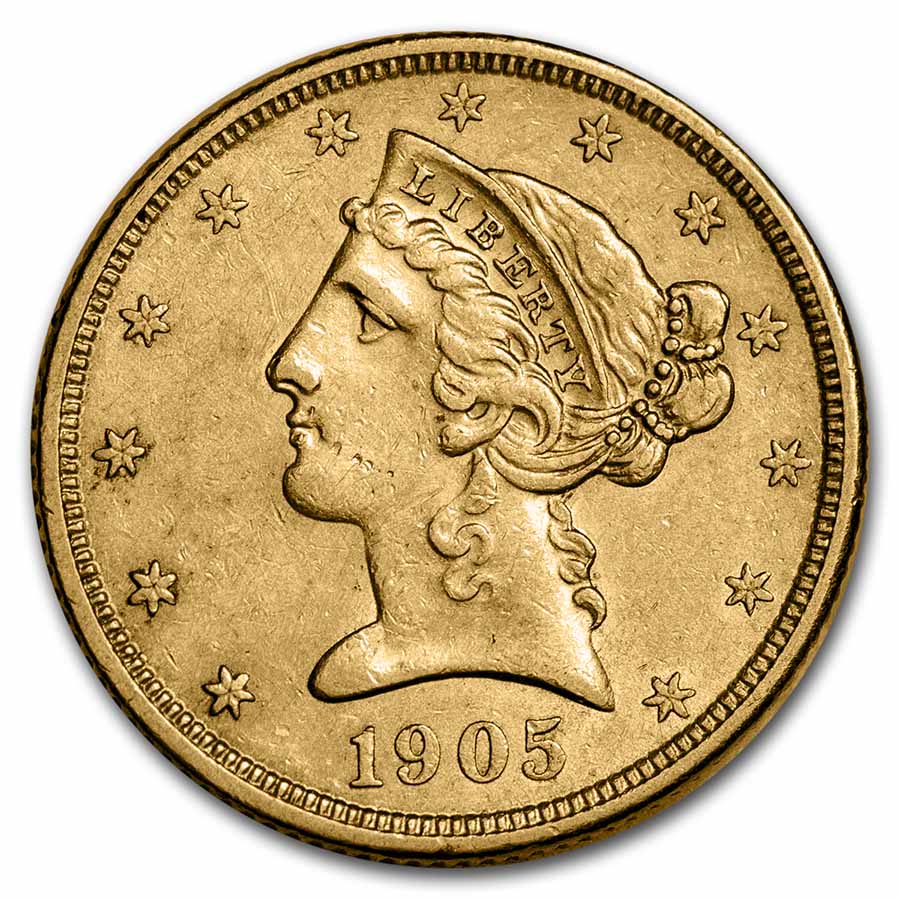 Buy 1905-S $5 Liberty Gold Half Eagle AU