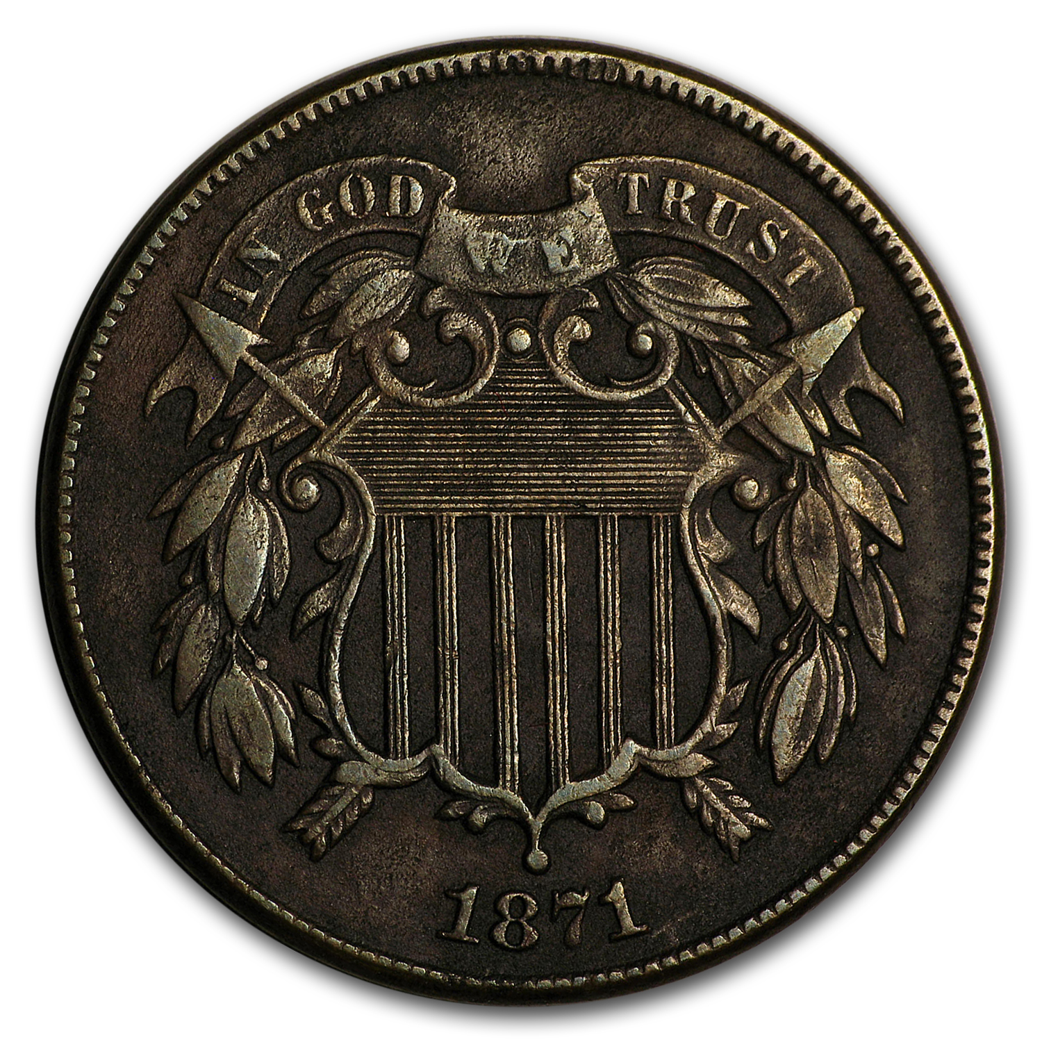 Buy 1871 Two Cent Piece VF