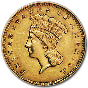 Buy 1857 $1 Indian Head Gold Dollar AU