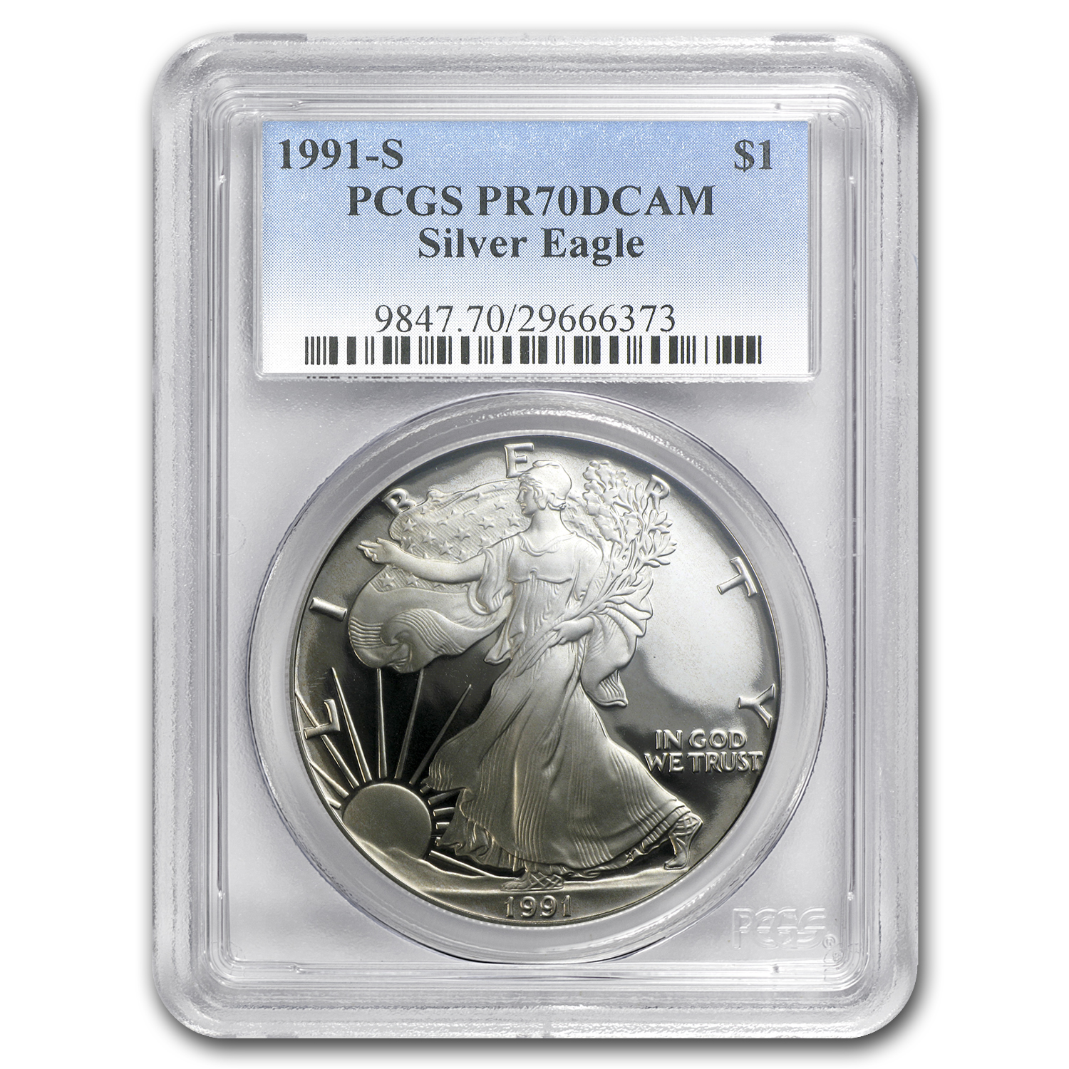 Buy 1991-S Proof American Silver Eagle PR-70 PCGS