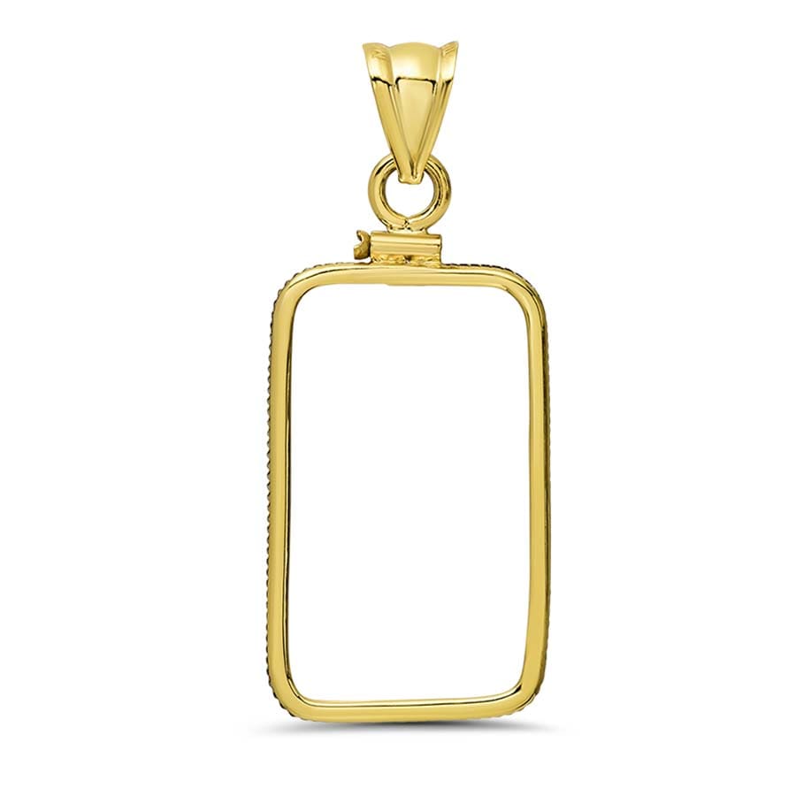 Buy 14K Gold Screw-Top Plain-Front Bezel (10 gram Gold Bar) Credit - Click Image to Close