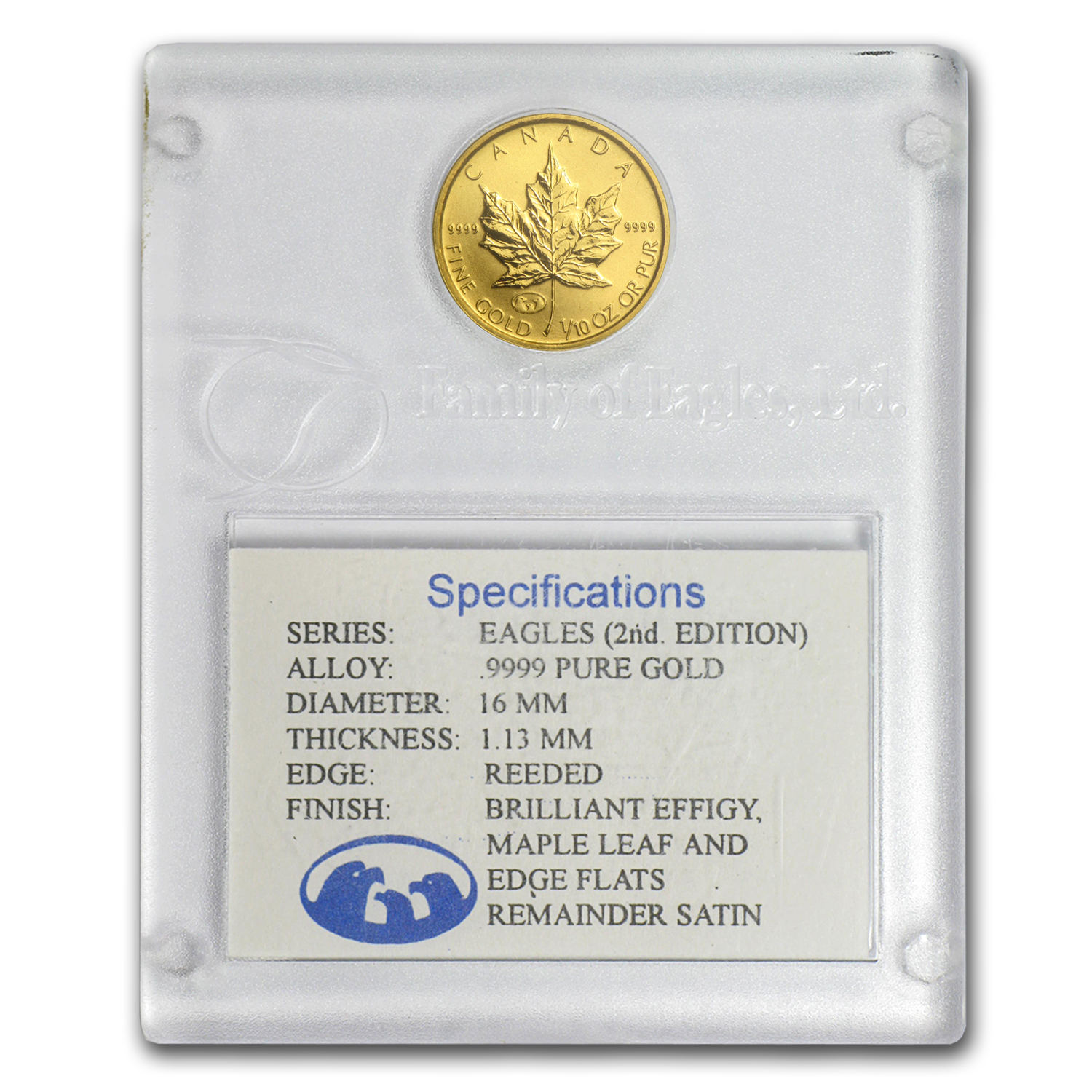 Buy 1998 CAN 1/10 oz Gold Maple Leaf BU Eagles Assay