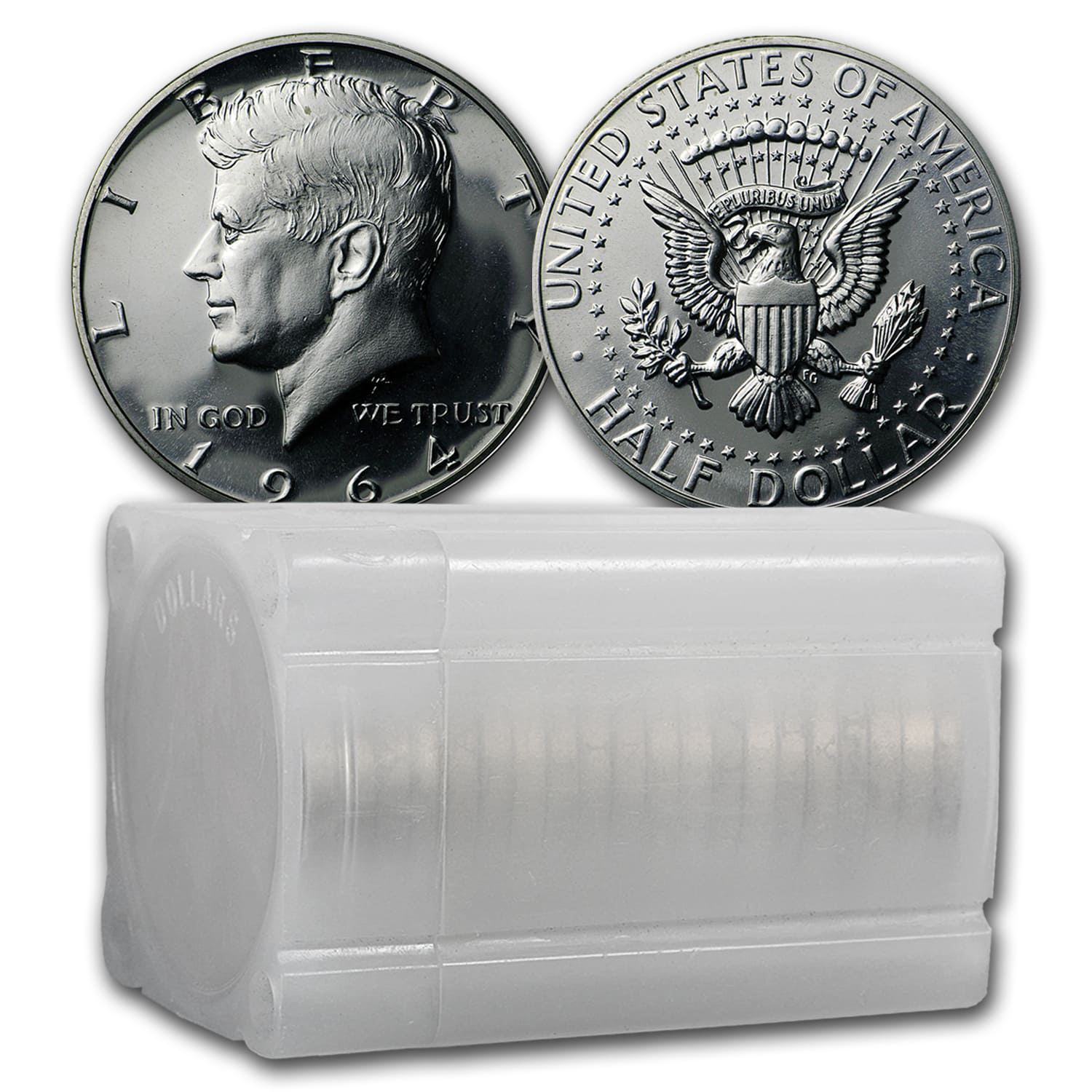 Buy 90% Silver 1964 Kennedy Half Dollar 20-Coin Roll Proof