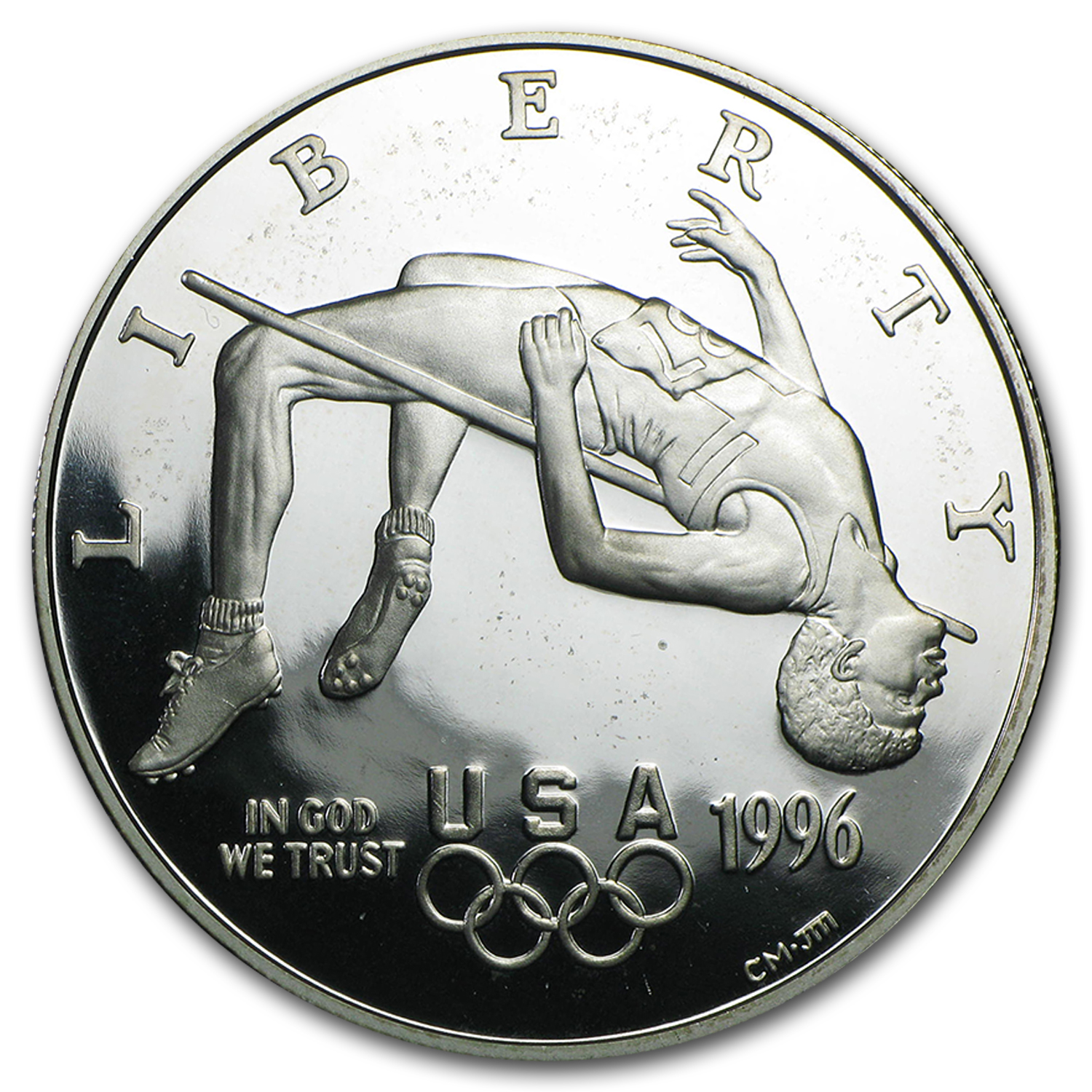 Buy 1996-P Olympic High Jump $1 Silver Commem Proof (Capsule Only)