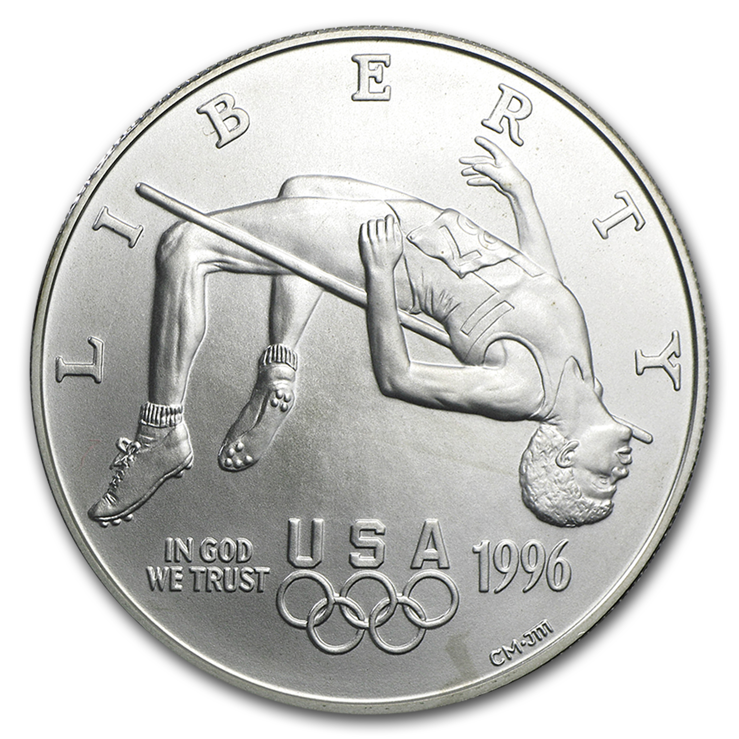 Buy 1996-D Olympic High Jump $1 Silver Commem BU (Capsule only)